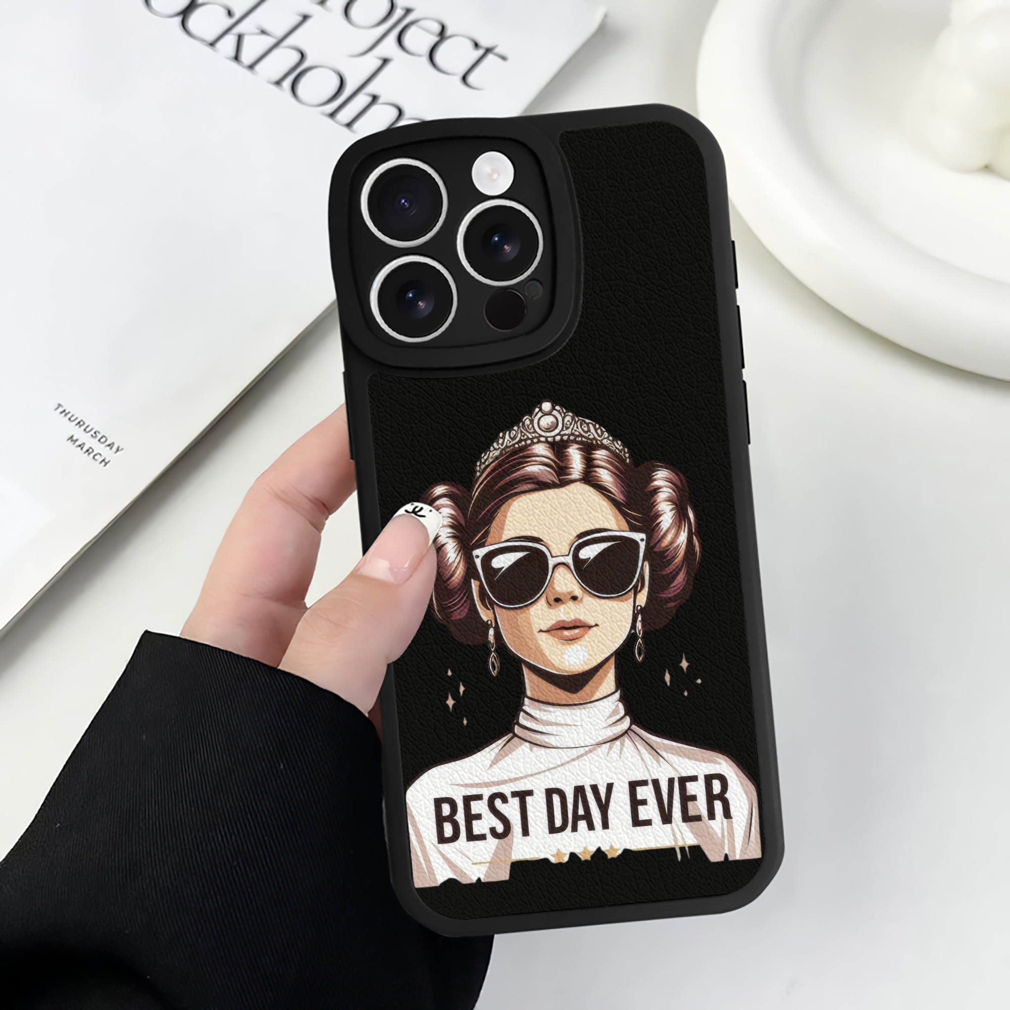 （画像用） スター・ウォーズ Star Wars 【iPhone 16シリーズ対応】シリコンスマホケース（レザー調） 材質：シリコン